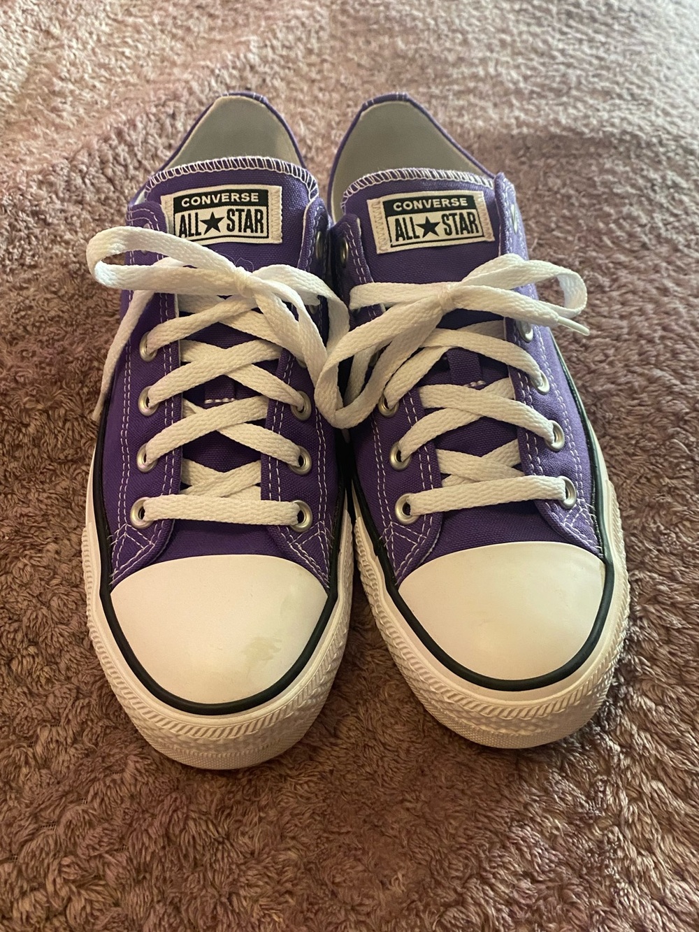 Converse Purple Low Top Sneakers
